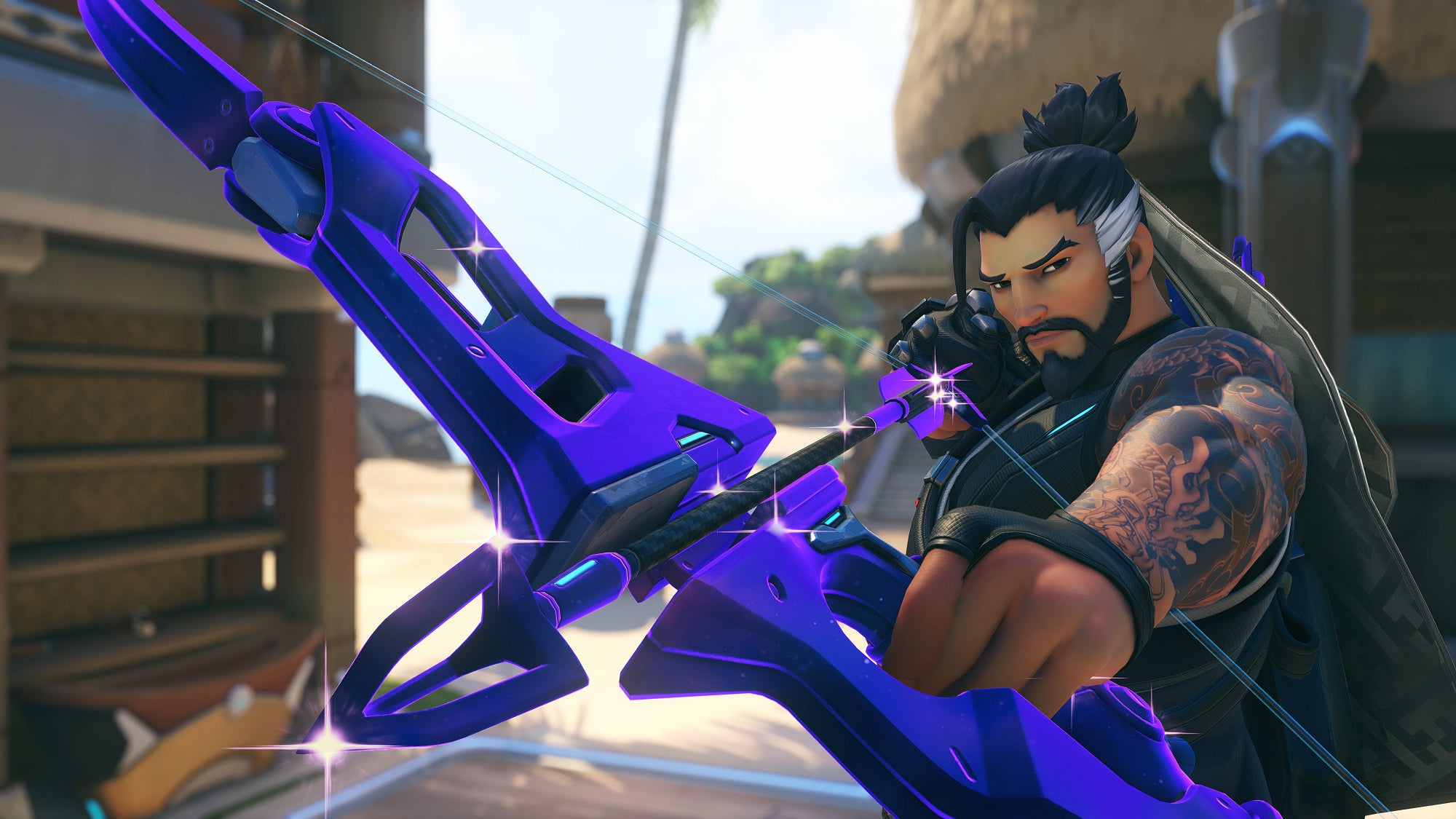 Ο Hanzo υποχωρεί στο τόξο του.